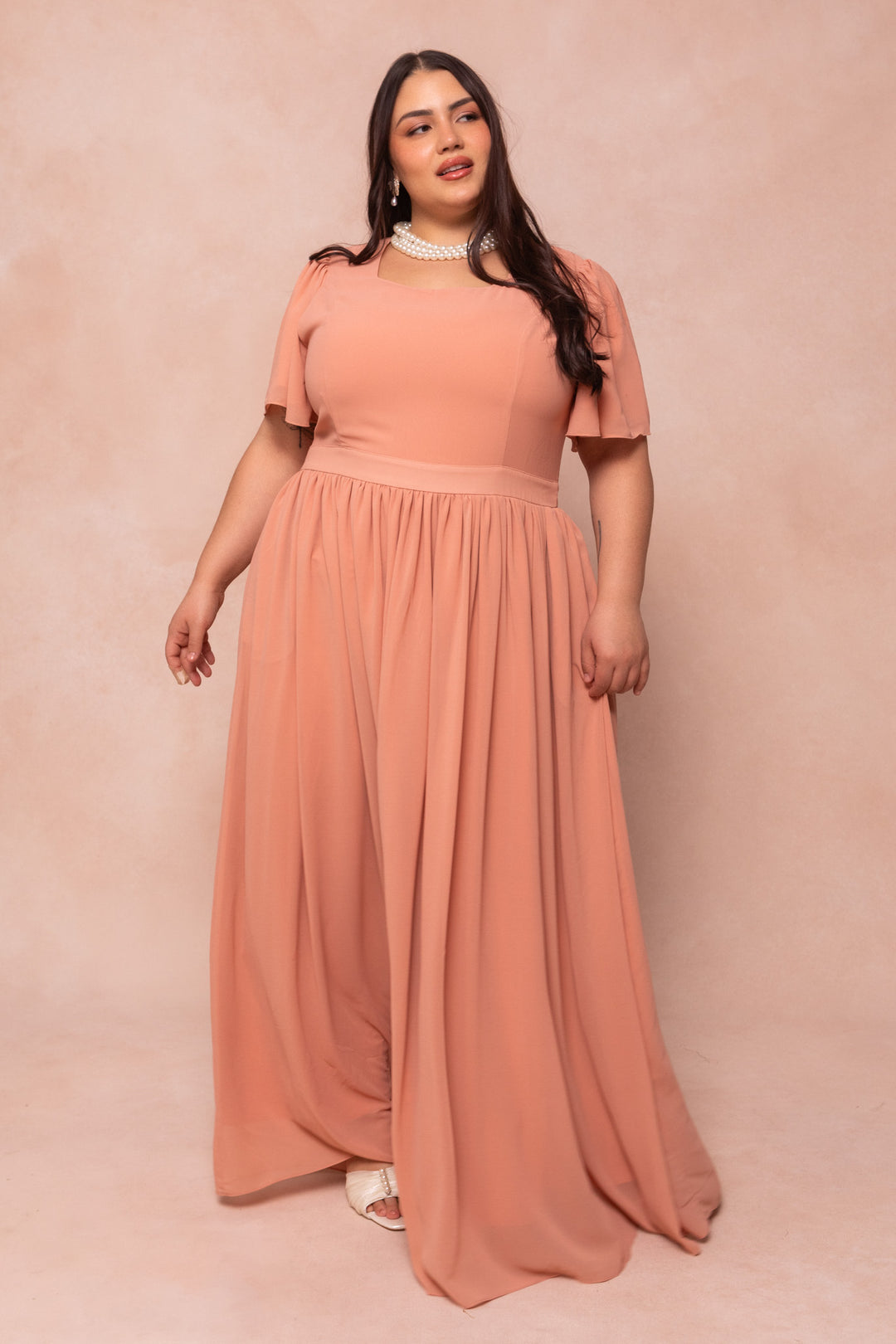 Abbie Dress in Apricot Crush