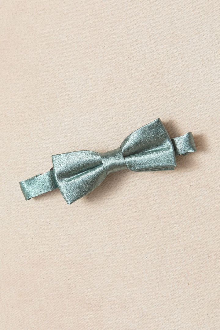 Baby Boys Henry Bow Tie in Seaglass Satin