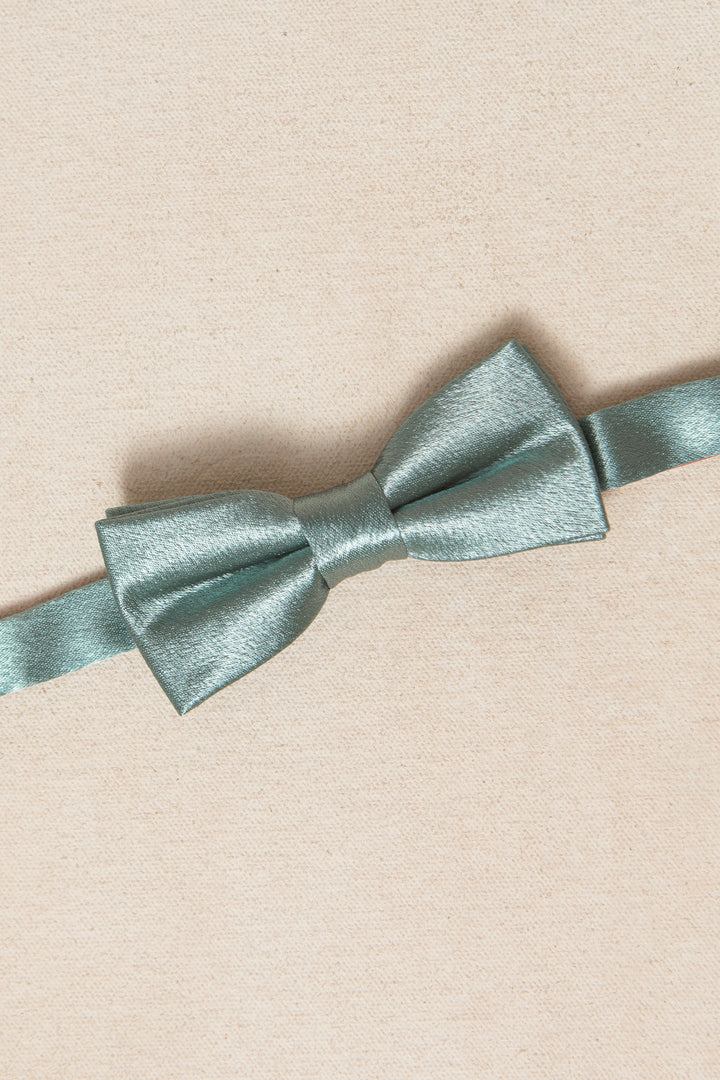 Baby Boys Henry Bow Tie in Seaglass Satin