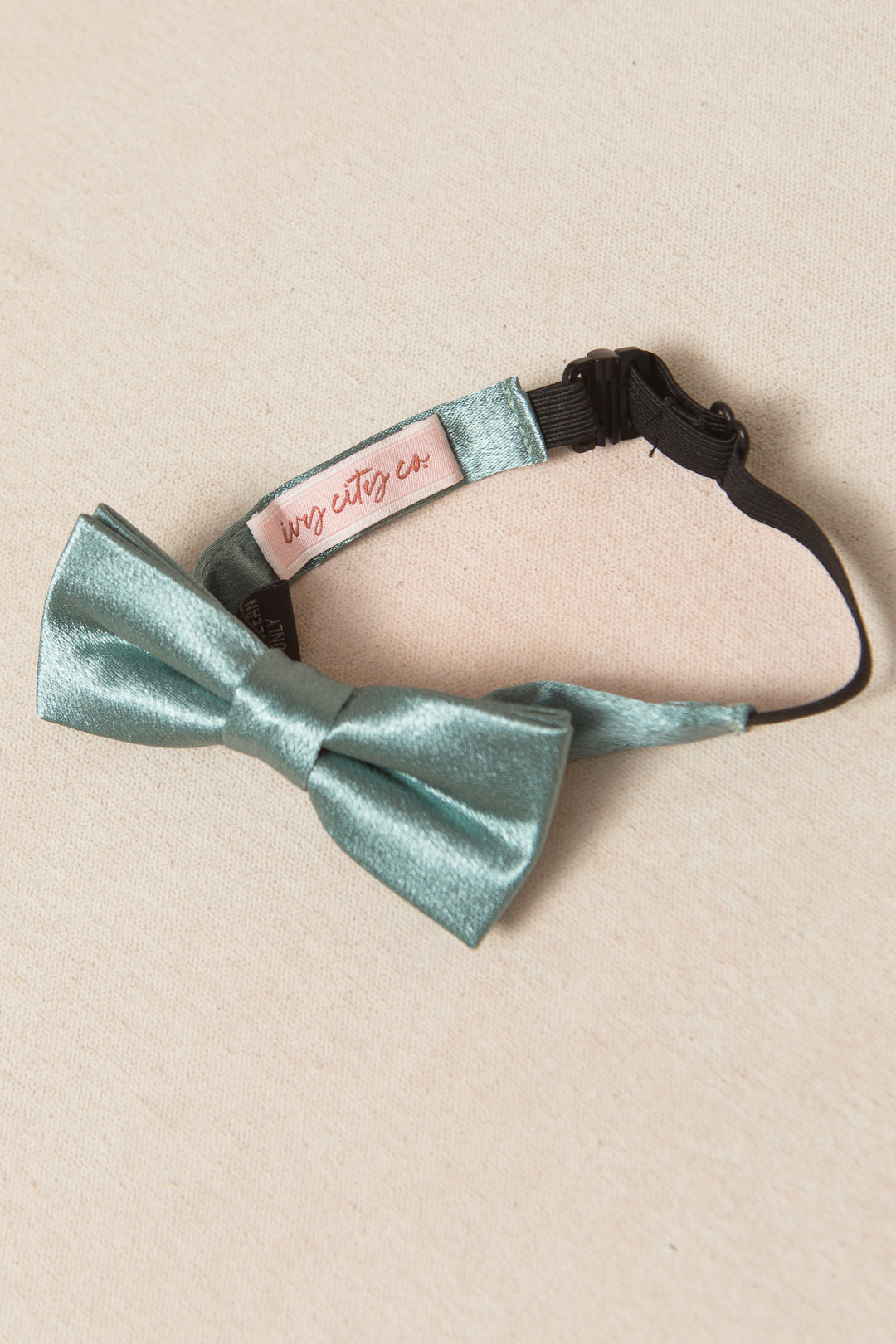 Baby Boys Henry Bow Tie in Seaglass Satin