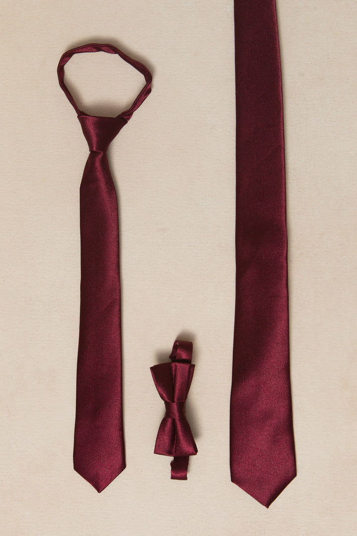 Mens Max Tie in Wine Satin