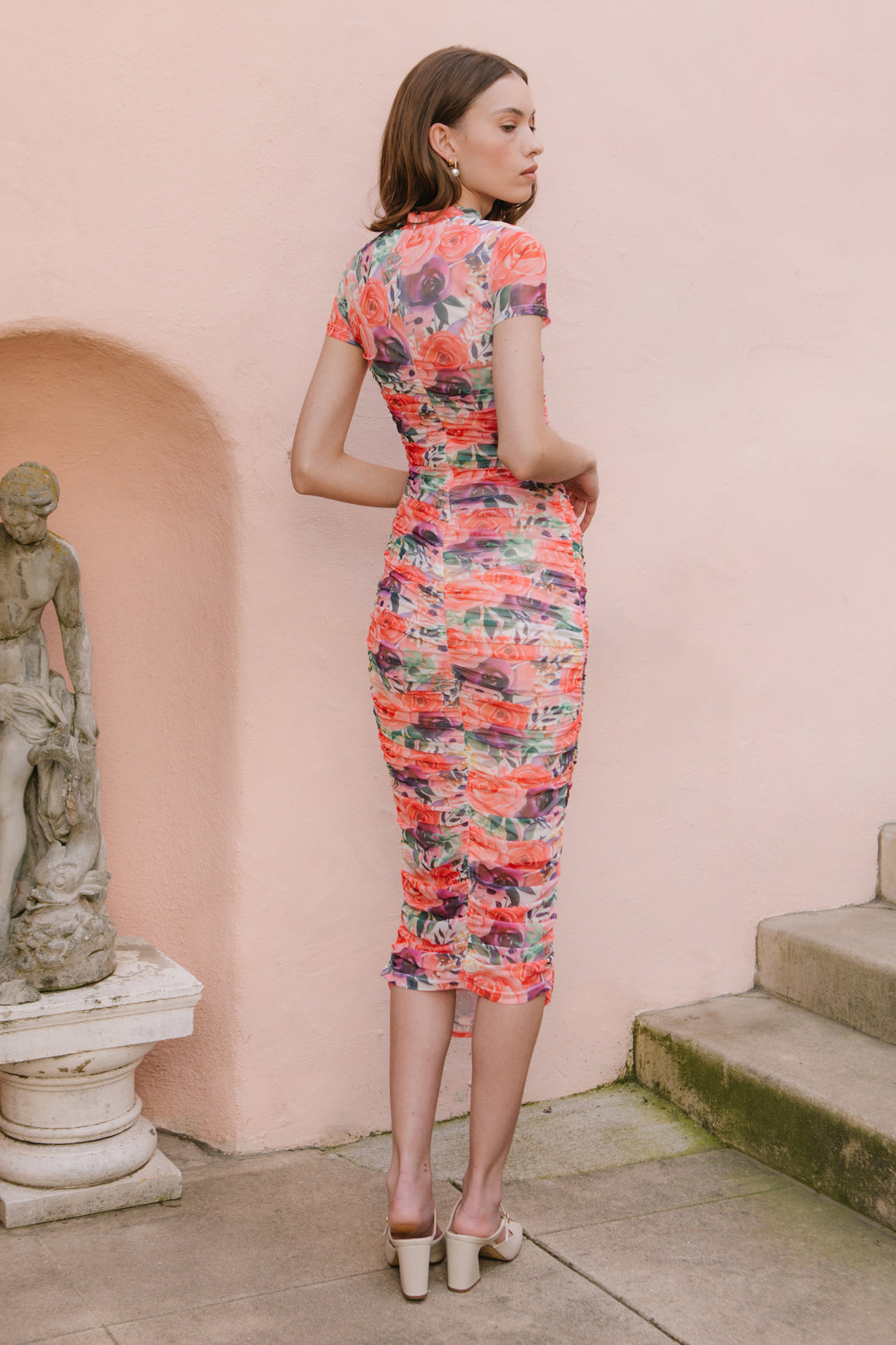 Brynn Short Sleeve Dress in Multicolor Floral