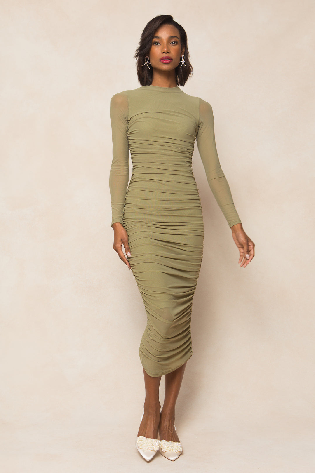 Brynn Dress in Olive - FINAL SALE