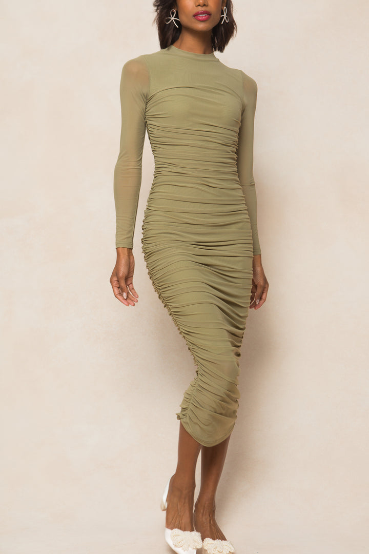 Brynn Dress in Olive - FINAL SALE