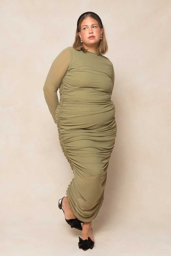 Brynn Dress in Olive - FINAL SALE