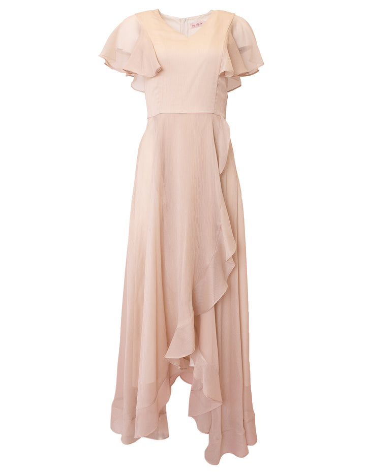 Callie Dress in Champagne Chiffon