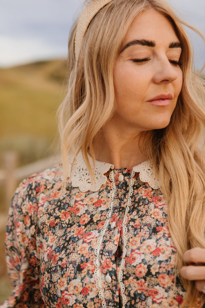 Cambridge Long Sleeve Blouse in Floral - FINAL SALE