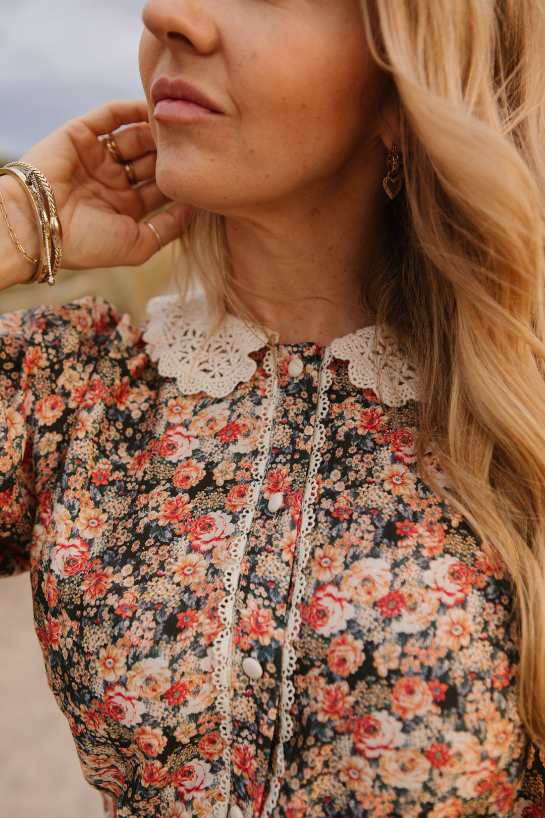 Cambridge Long Sleeve Blouse in Floral - FINAL SALE