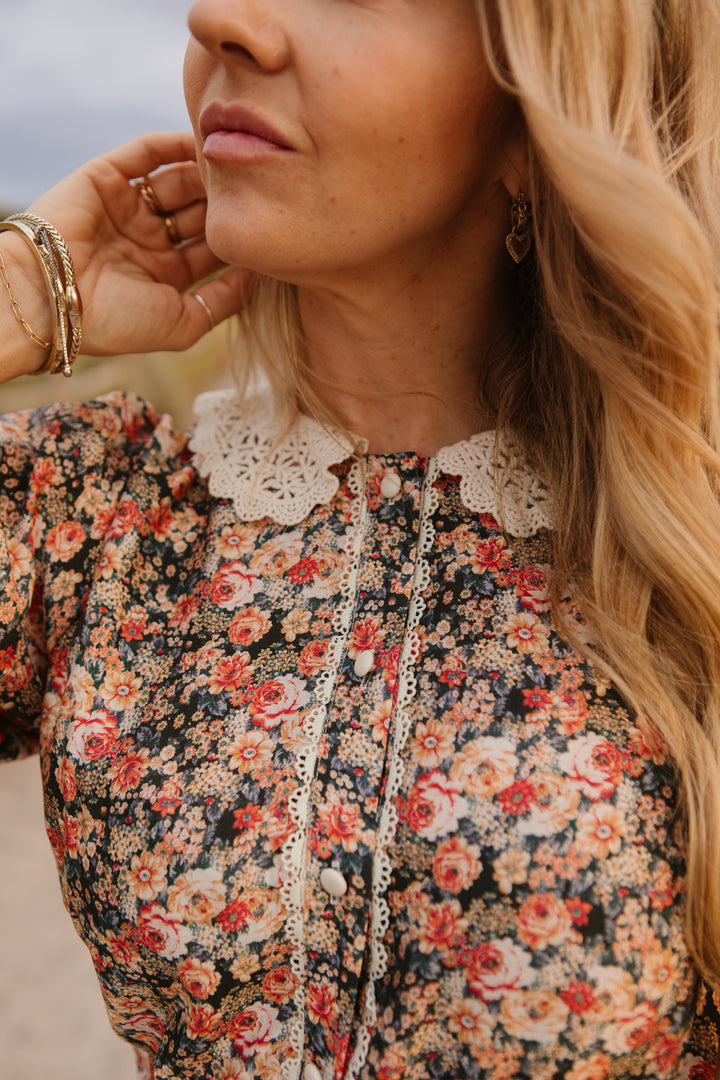 Cambridge Long Sleeve Blouse in Floral - FINAL SALE