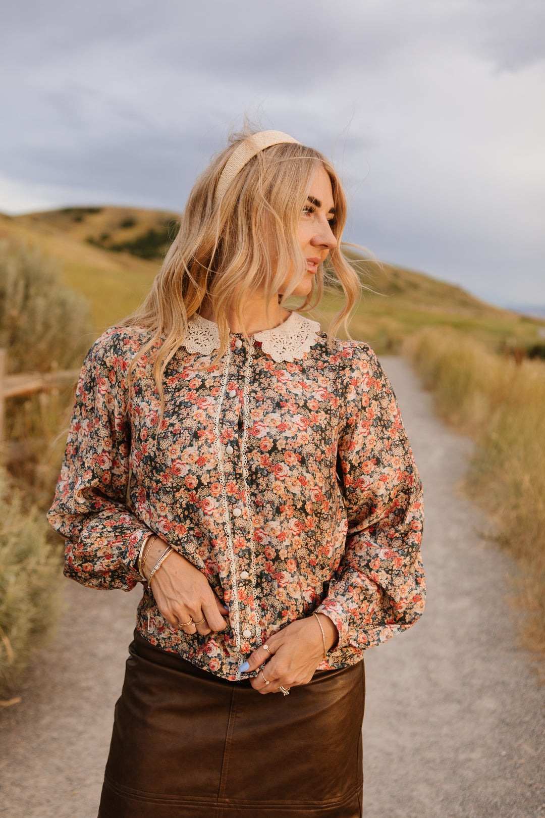 Cambridge Long Sleeve Blouse in Floral - FINAL SALE