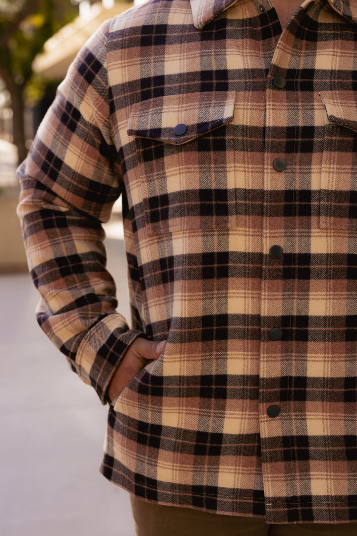 Mens Sam Shirt Jacket in Celine Plaid - FINAL SALE