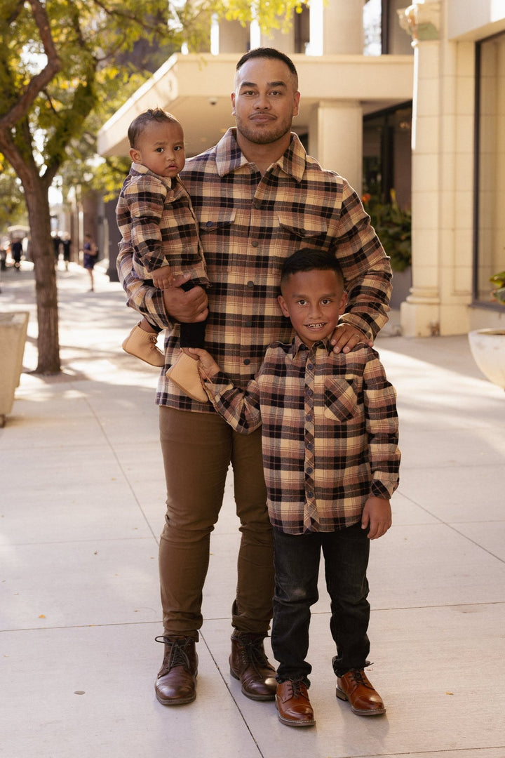 Boys John Shirt in Celine Plaid - FINAL SALE