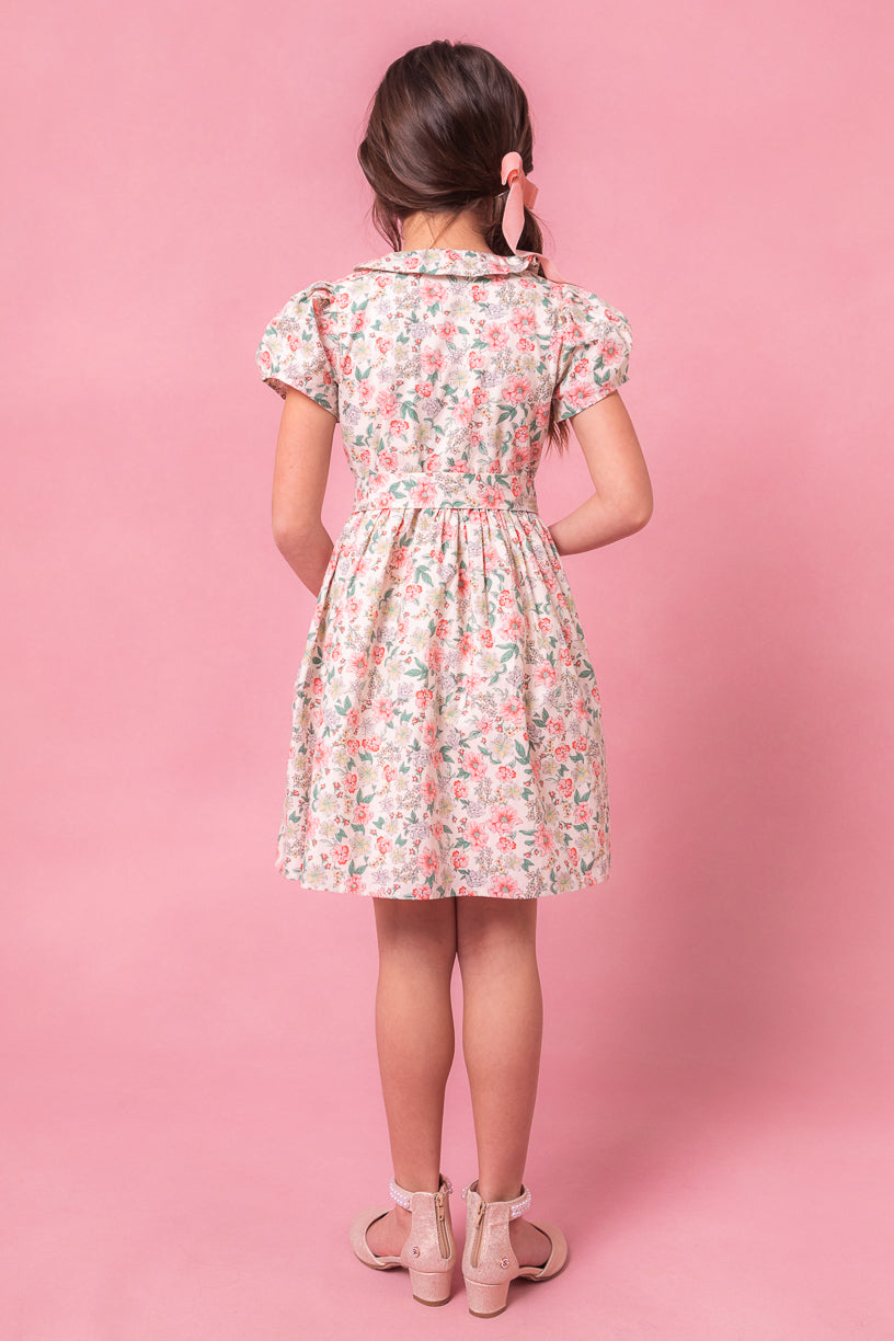 Mini Chelsea Dress in Cream Floral - FINAL SALE