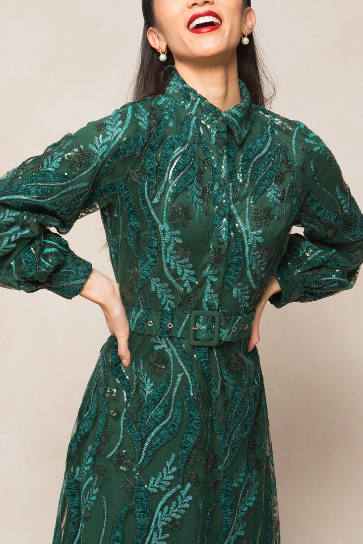 Clover Dress in Emerald - FINAL SALE