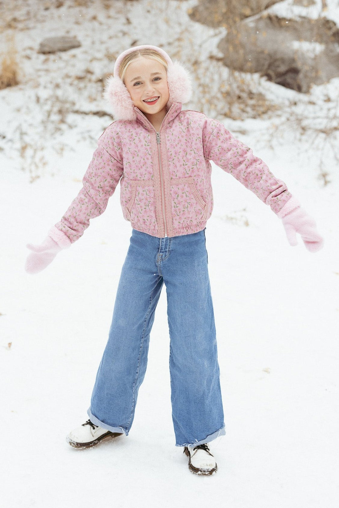 Mini Tasia Jacket in Pink Floral