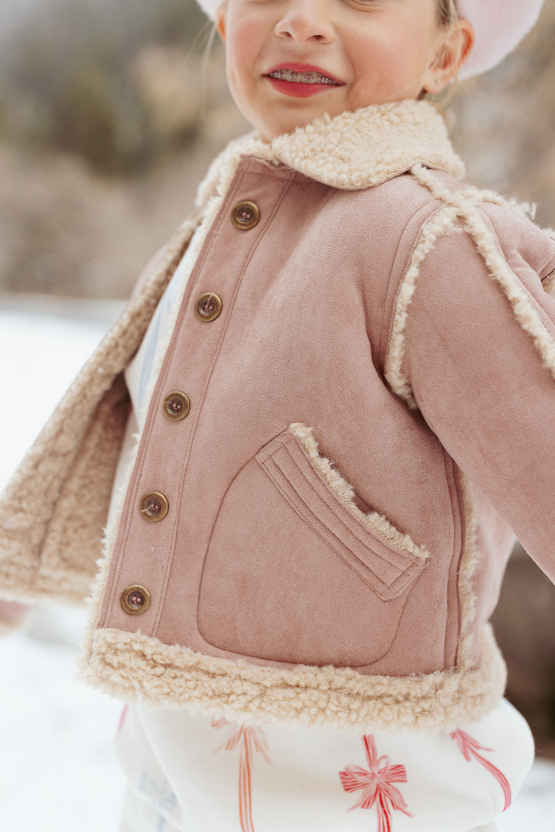 Mini Blush Coat in Pink