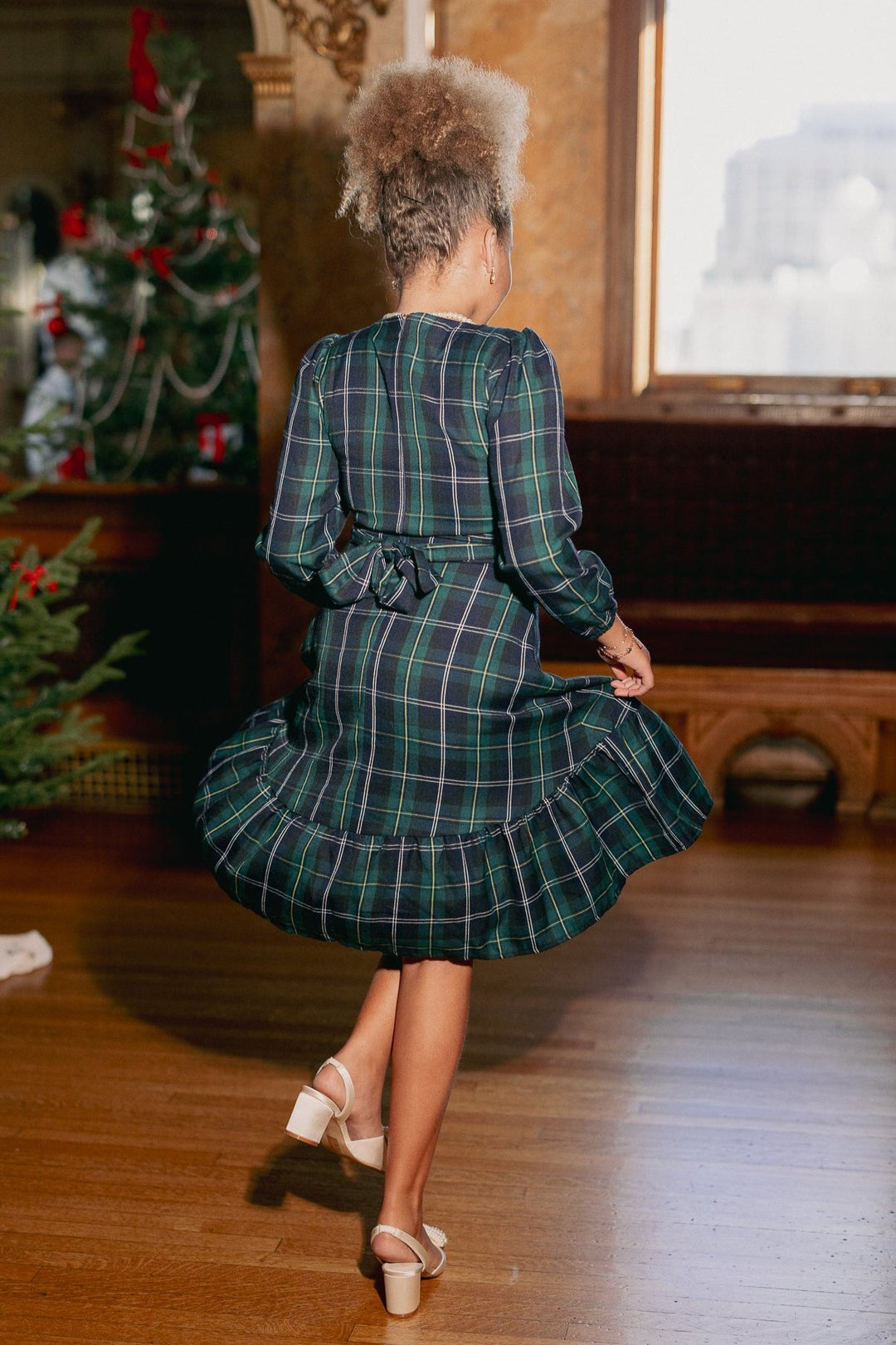 Mini Connie Dress in Navy Plaid - FINAL SALE