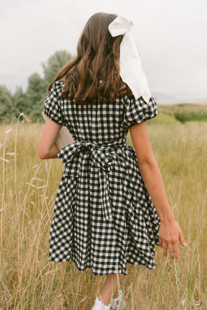 Mini Cupcake Dress in Black Gingham - FINAL SALE