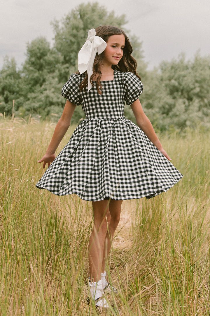 Mini Cupcake Dress in Black Gingham - FINAL SALE