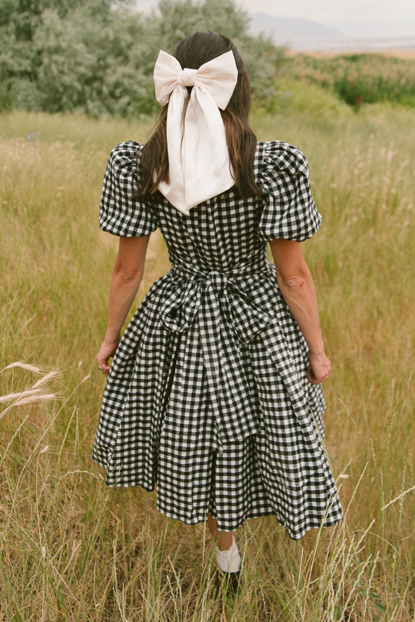 Cupcake Dress in Black Gingham - FINAL SALE