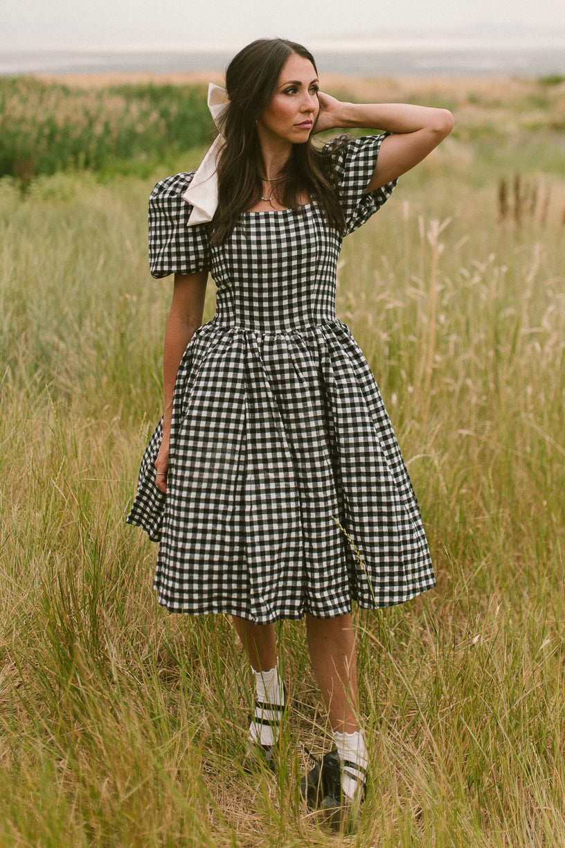 Cupcake Dress in Black Gingham - FINAL SALE