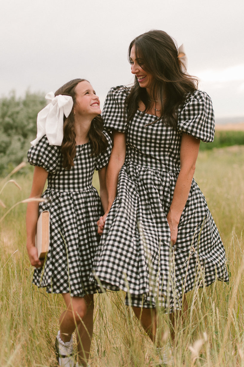 Mini Cupcake Dress in Black Gingham - FINAL SALE