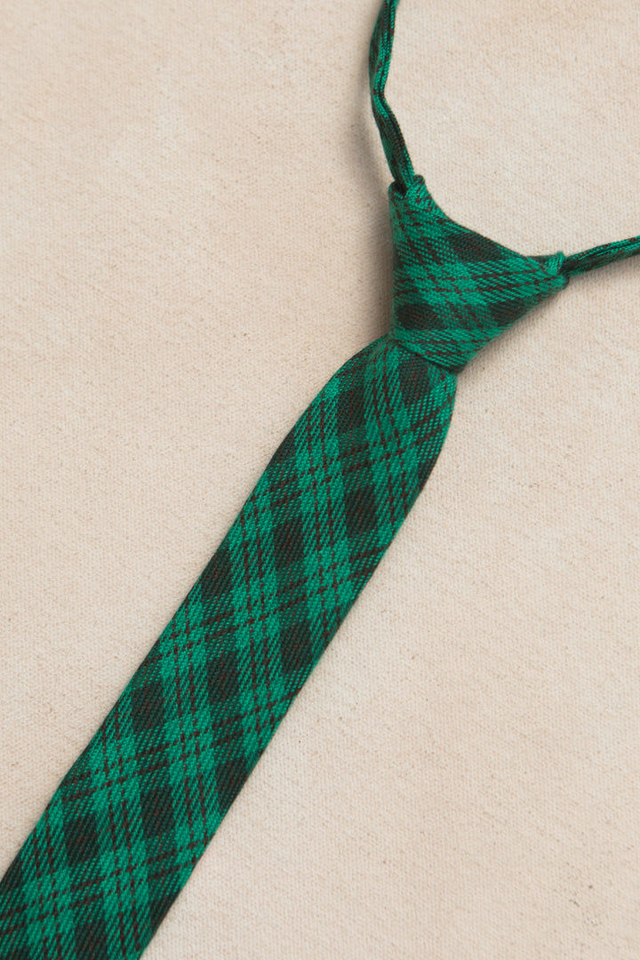 Ties in Cupcake Bright Green Plaid - FINAL SALE