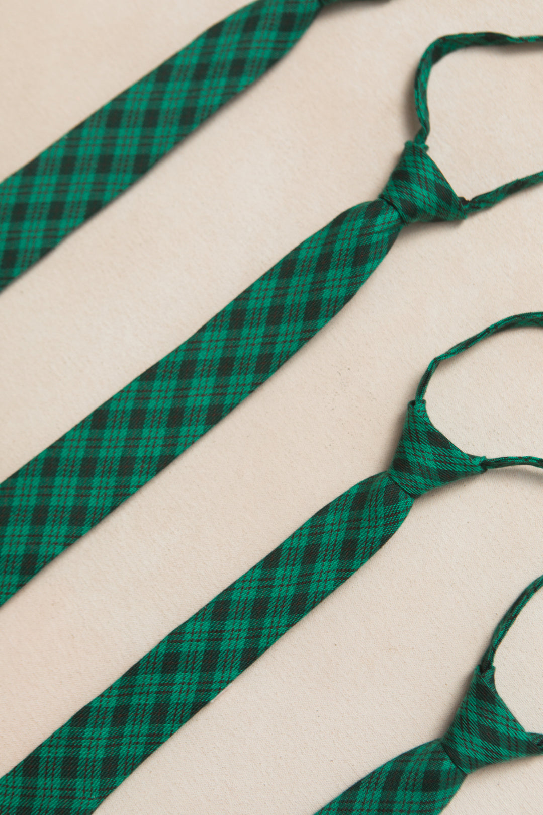 Ties in Cupcake Bright Green Plaid - FINAL SALE