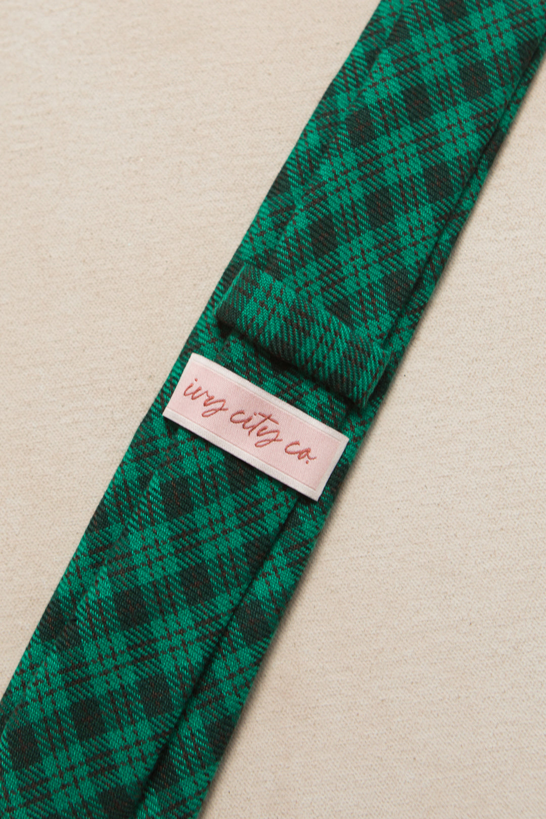 Ties in Cupcake Bright Green Plaid - FINAL SALE