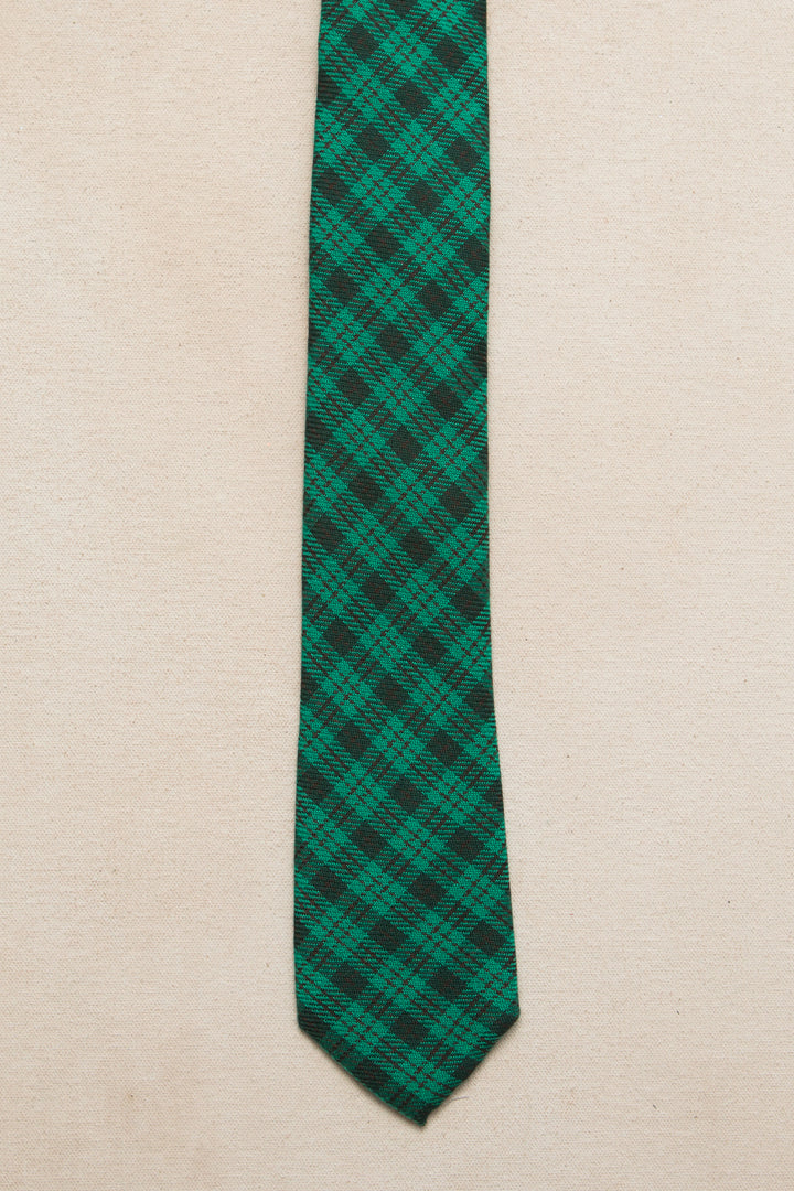 Ties in Cupcake Bright Green Plaid - FINAL SALE