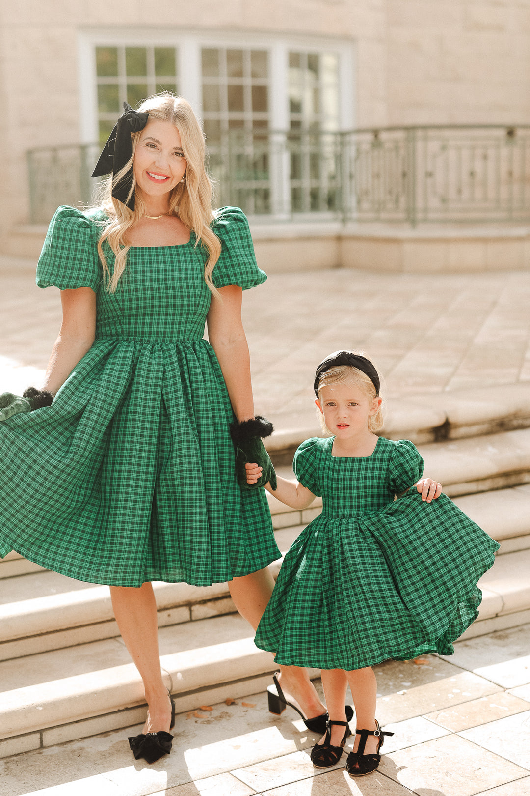 Cupcake Dress in Bright Green Plaid - FINAL SALE