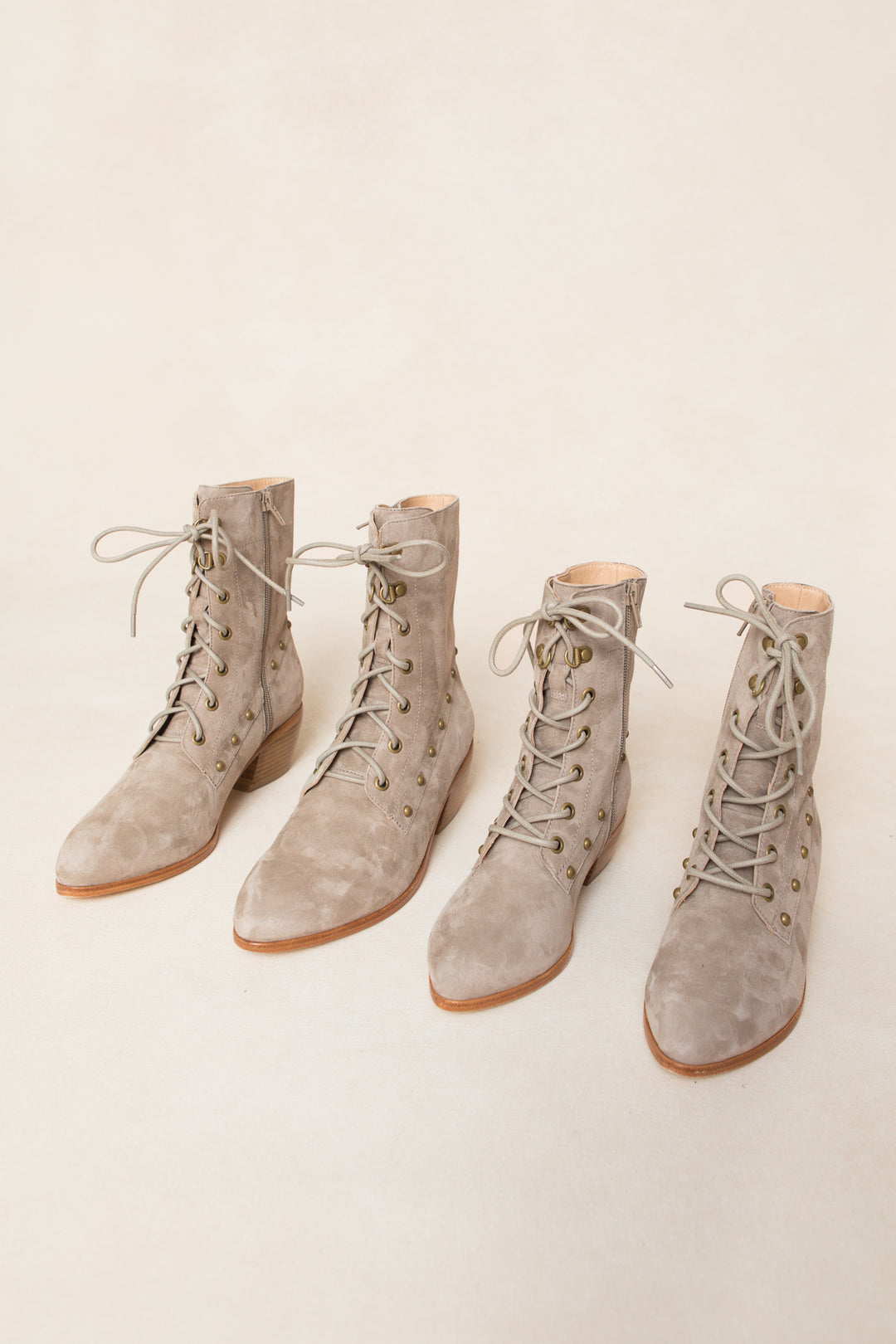 Darcy Lace Up Studded Boot