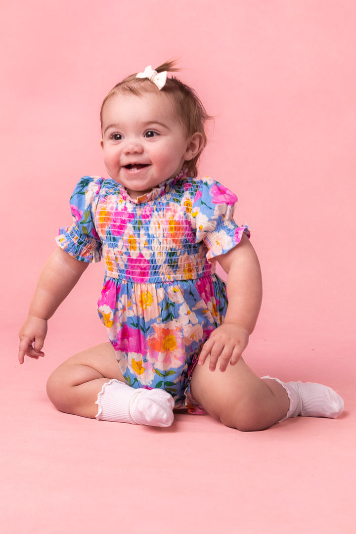 Baby Delia Romper in Blue