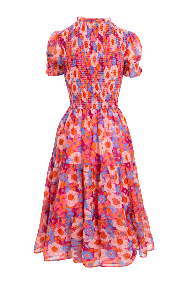 Cordelia Dress in Pink Floral