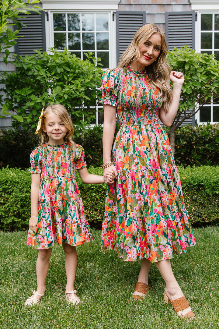 Delia Dress in Multicolor Floral - FINAL SALE