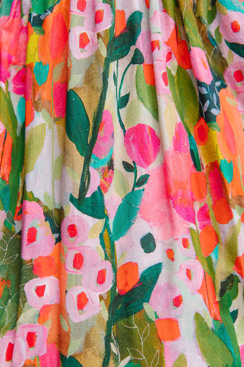 Delia Dress in Multicolor Floral - FINAL SALE