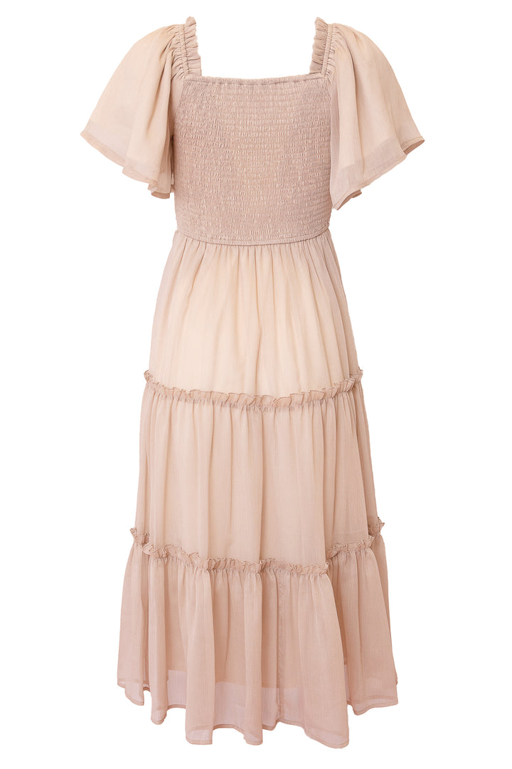 Ellie Dress in Champagne Chiffon