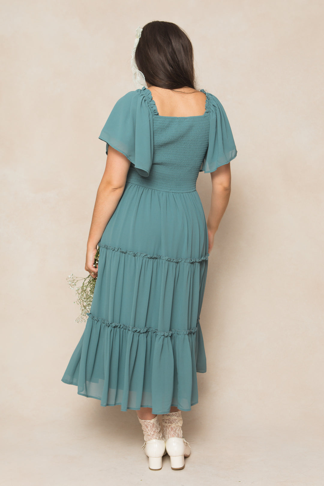 Ellie Dress in Seaglass Chiffon