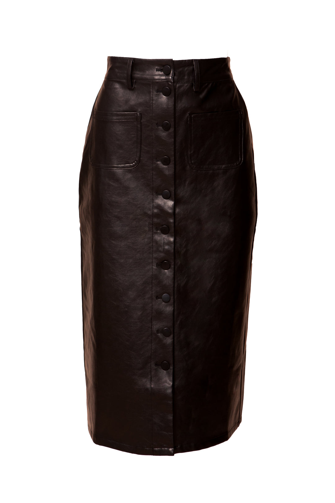 Emma Vegan Leather Skirt in Black - FINAL SALE