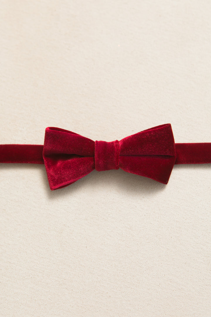 Bow Ties in Enamored Red Velvet - FINAL SALE