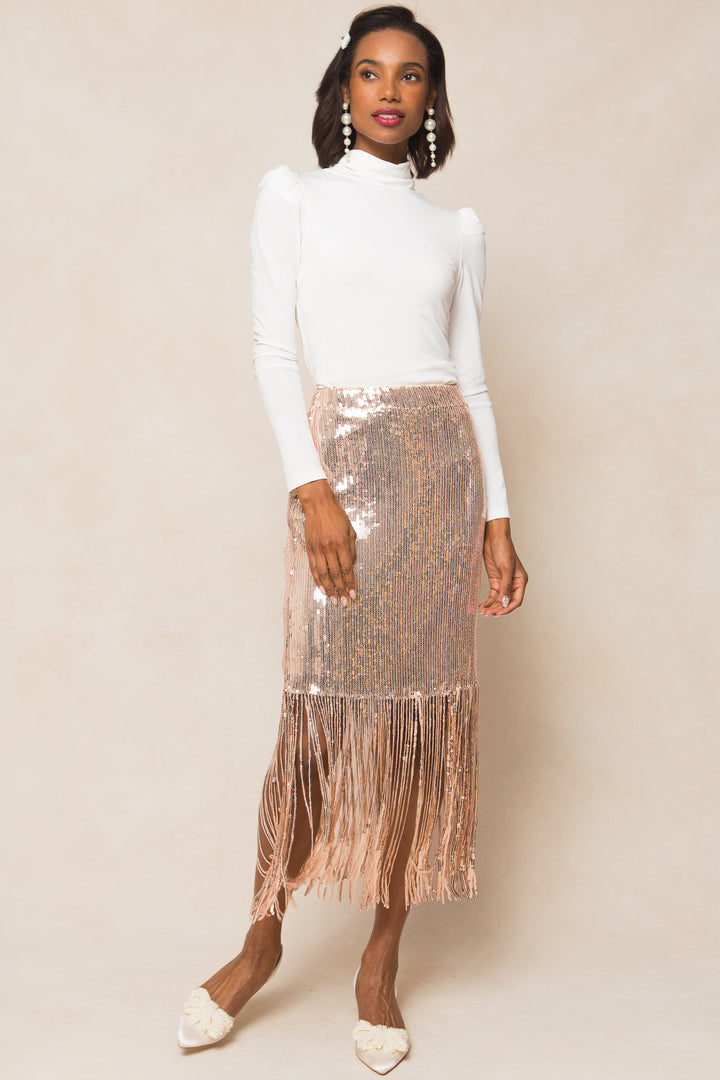 Ethereal Skirt in Gold Sequin - FINAL SALE