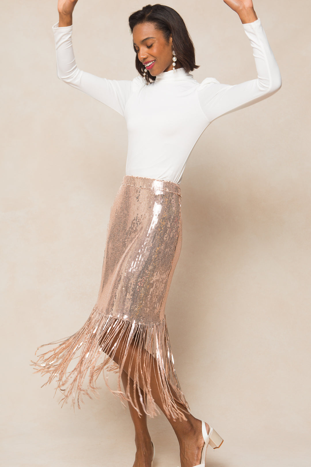 Ethereal Skirt in Gold Sequin - FINAL SALE