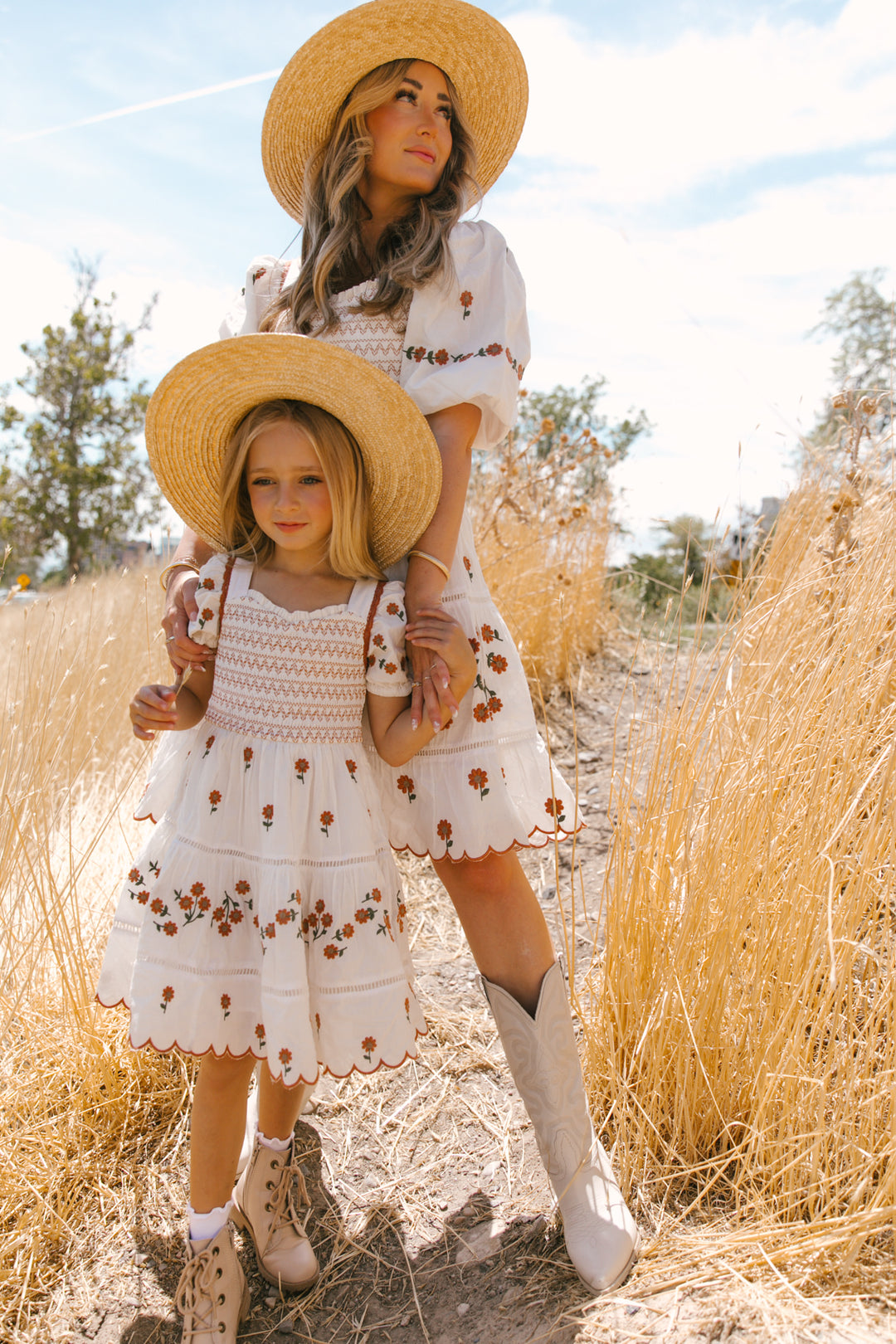 Mini Greta Dress in Rust Floral - FINAL SALE