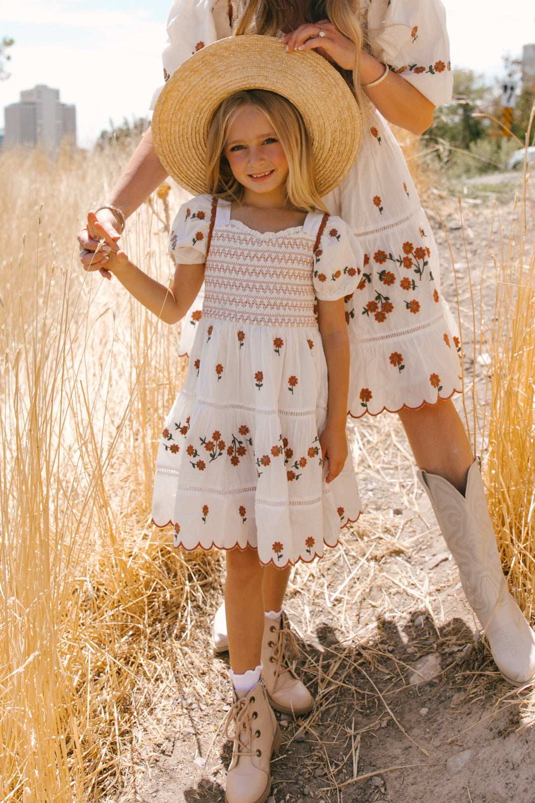 Mini Greta Dress in Rust Floral - FINAL SALE