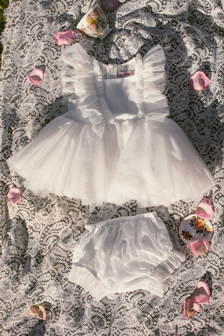 Baby Fairy Garden Dress Set in White - FINAL SALE