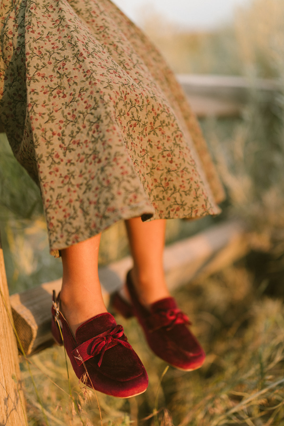 Mini Ivy Bow Loafer in Wine - FINAL SALE