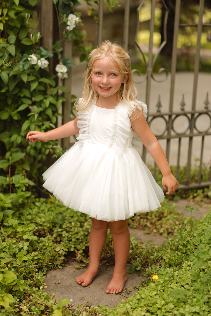 Mini Fairy Garden Dress in White