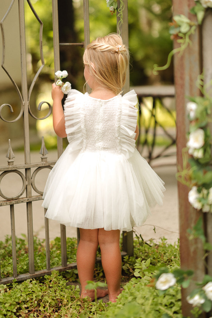 Mini Fairy Garden Dress in White