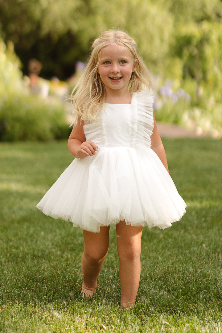 Mini Fairy Garden Dress in White