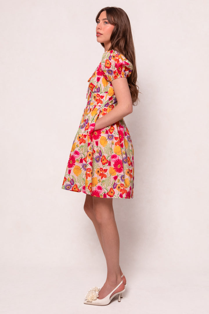 Fleur Dress in Multicolor Floral